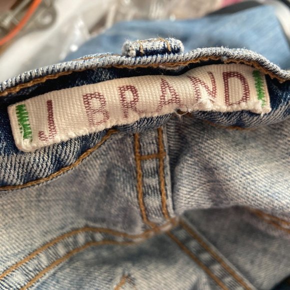 J brand Jeans Womens 26 Nimes Ripped Distressed Destroyed Medium Wash Stretch - Picture 3 of 11